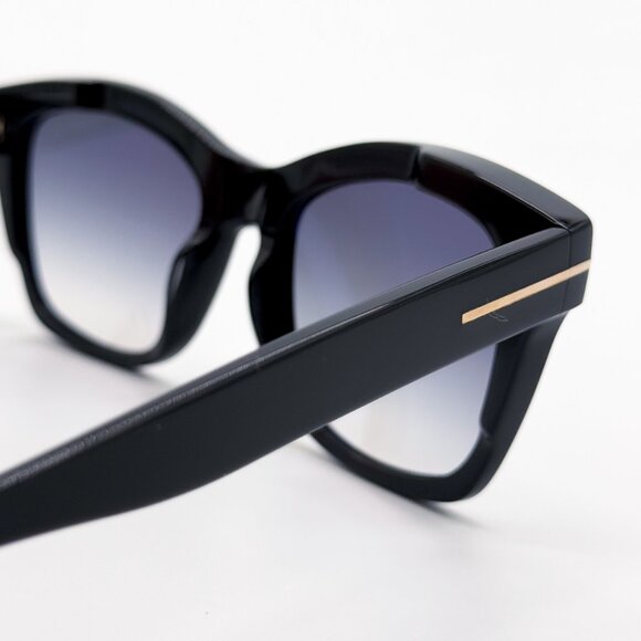 NEW TOM FORD LAUREN-02 TF614 01C WOMEN TOM FORD  FT0614/S BLACK SUNGLASSES - Picture 6 of 10